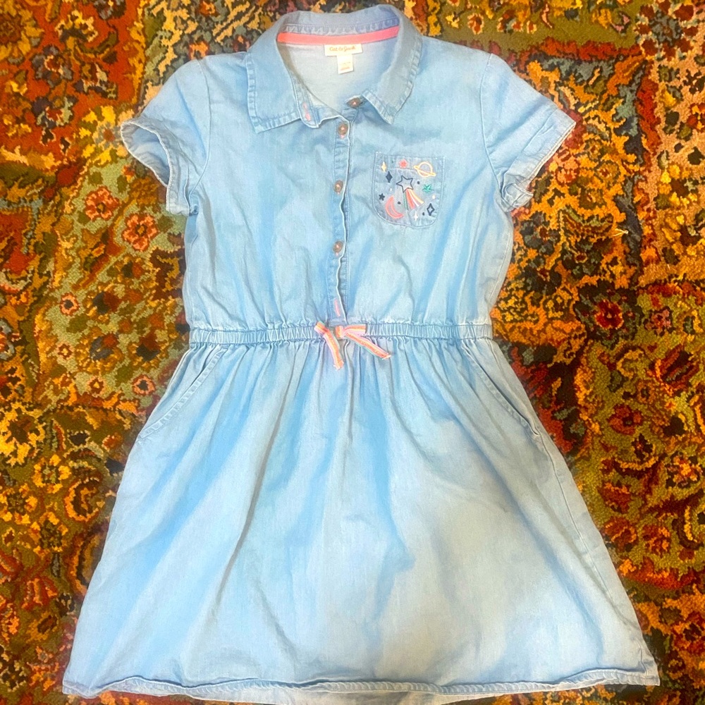 Denim mini dress